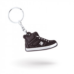 3D look injected PVC key ring