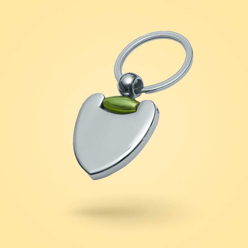 LEO - Customizable bi-color heart key ring