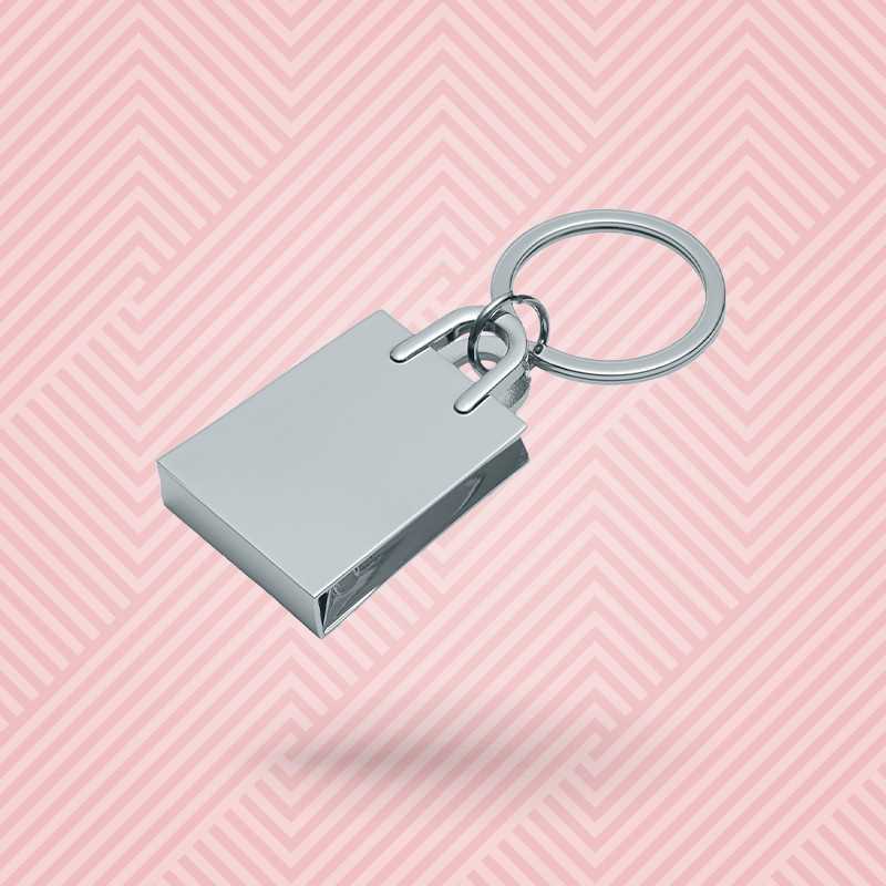 BAGGY - Customizable bag-shaped metal key ring