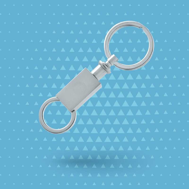 KLIPS - Schlüsselanhänger in zwei trennbaren Teilen personalisierbar