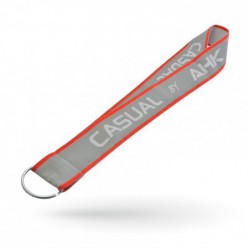Woven elastic strap keychain