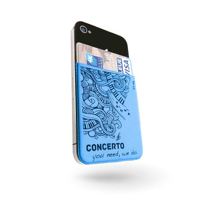 Étui cartes de crédit élasthanne personnalisable pour smartphone