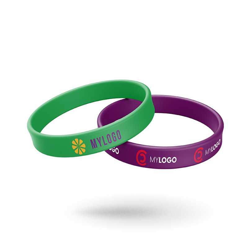 Customizable printed silicone wristband