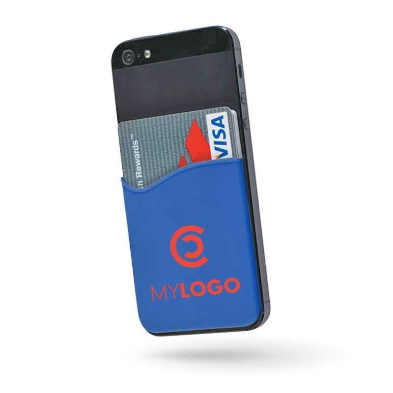 Étui cartes de crédit silicone personnalisable pour smartphone