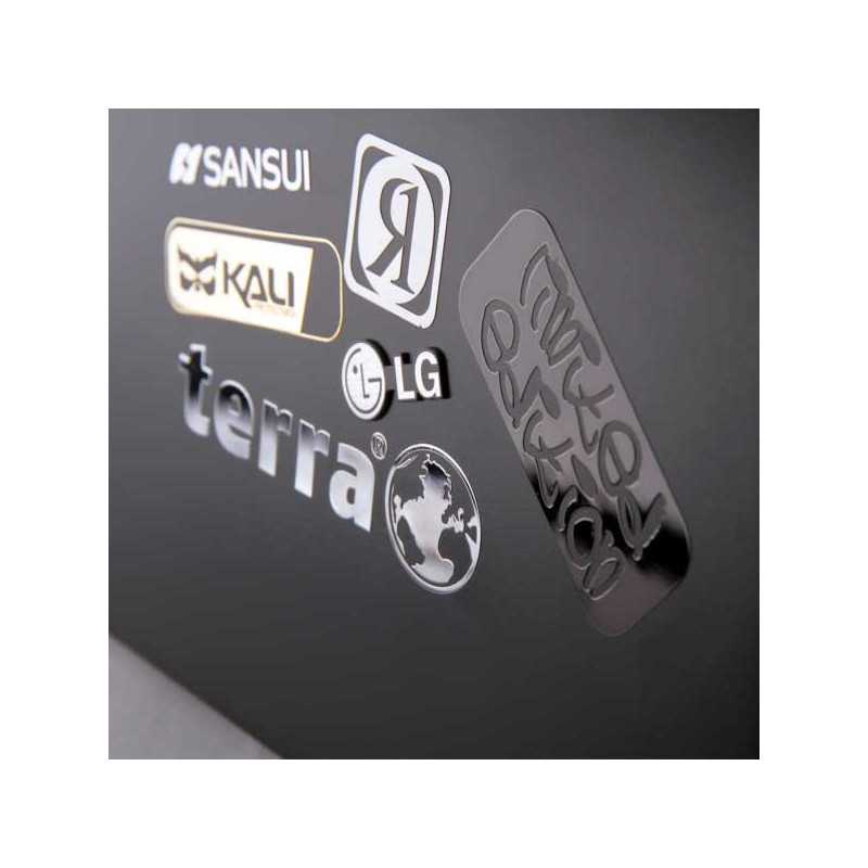 Stickers voiture personnalisés aspect métal 2D