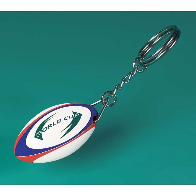 Porte-cles rugby personnalisable